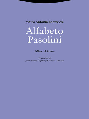 cover image of Alfabeto Pasolini